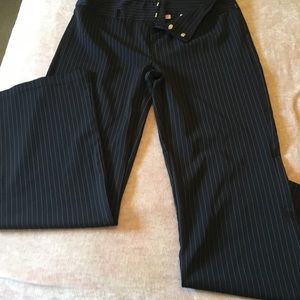 Pink pinstripe dress pants